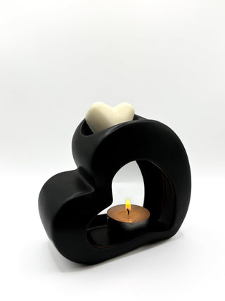 Brûle - parfum "Cœur" - Noir - Fee maison
