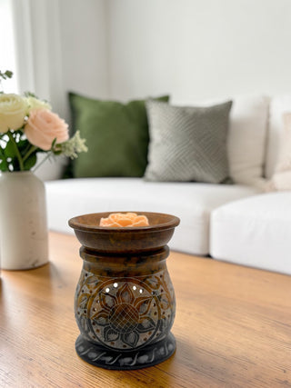 Brûle - parfum en stéatite - Jaune et noir - Fee maison