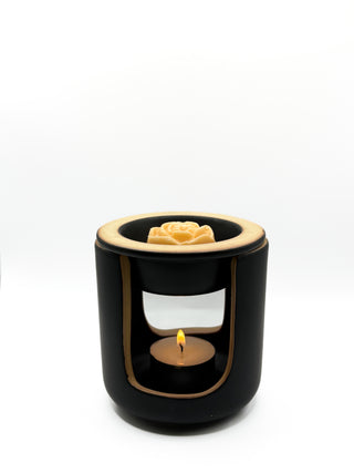 Brûle-parfum 'gobelet', disponible en blanc ou en noir