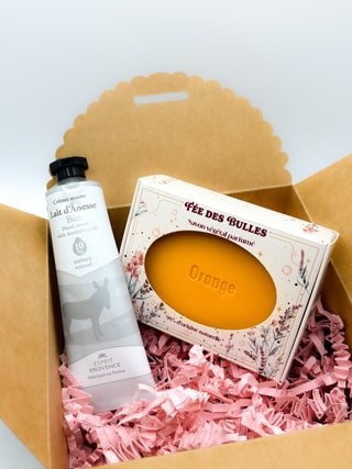 Pack cadeau - un savon et une crème mains au Lait d'ânesse Bio - Fee maison