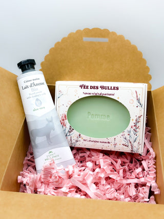 Pack cadeau - un savon et une crème mains au Lait d'ânesse Bio - Fee maison