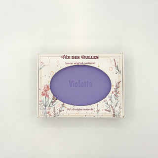 Savon végétal parfumé à la violette - Fée des Bulles - Fee maison
