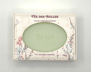 Savon végétal parfumé au thé vert - Fée des Bulles - Fee maison